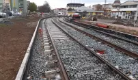 Tramvajová trať na Nové Sady má už první část jízdní dráhy Tramvajová trať na Nové Sady má už první část jízdní dráhy