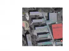 Letecký pohled na budovu