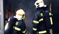 Požár autosalonu v Olomouci
