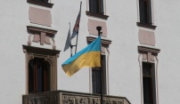 Olomouc symbolicky podpořila Ukrajinu