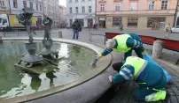 Olomoucké kašny už jsou připravené na zimu Olomoucké kašny už jsou připravené na zimu