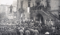 V Olomouci v roce 1918 slavili vznik republiky místní Češi i Hanáci z okolních dědin