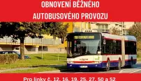 Autobusy MHD se vrací do běžného provozu Autobusy MHD se vrací do běžného provozu
