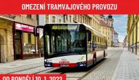 Olomouckou hromadnou dopravu čekají v lednu změny kvůli stavebním pracem