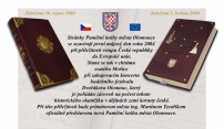 Vstup do EU s novou Pamětní knihou města Olomouce