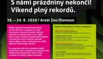 Zoo Olomouc nabídne víkend plný rekordů Zoo Olomouc nabídne víkend plný rekordů