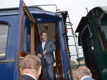Do Olomouce přijel unikátní vlak, přivezl vagóny, kterými cestovali prezidenti | © Bohumil Šíp