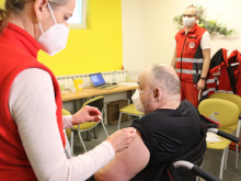 Z olomouckého Klubu seniorů Přichystalova vzniklo mobilní očkovací centrum | Foto: Blanka Martinovská