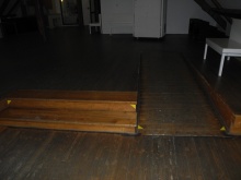 Nájezdová rampa k divadelnímu sálu a prostorám v podkroví